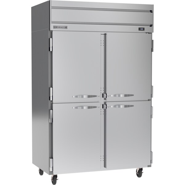 Freezer, Reach In, Top Mount, Two Section, (4) Half Solid Doors, 52"